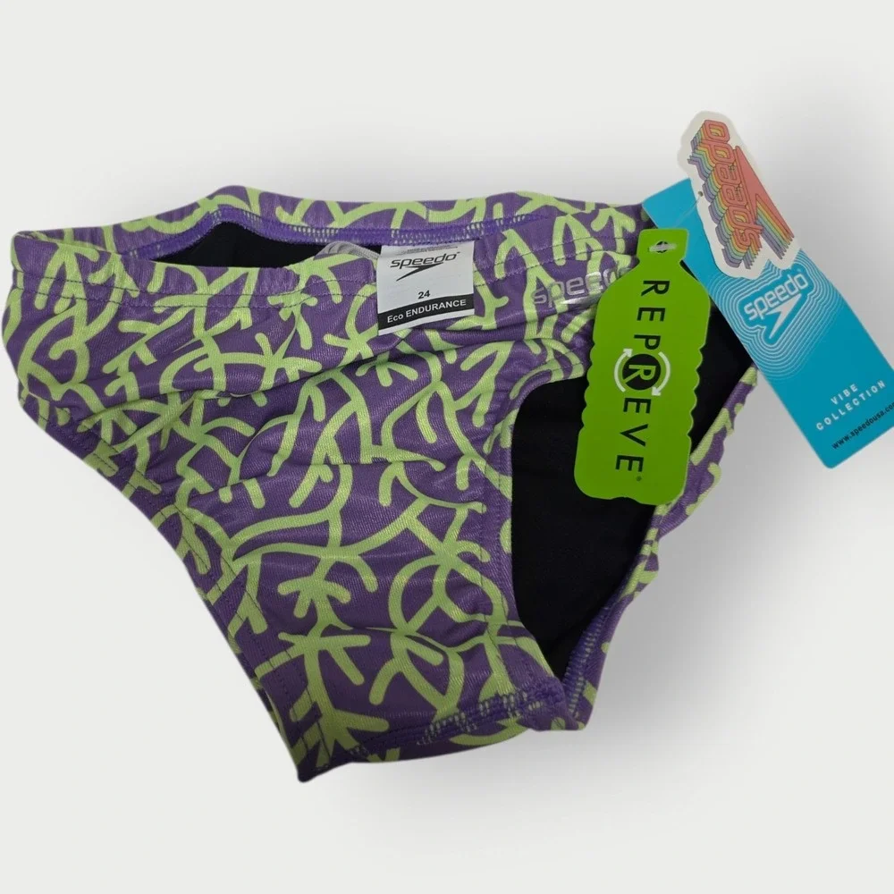 Speedo Eco Endurance Swim Briefs 24 Coral Flow Miami Lilac Repreve Vibe New Tags